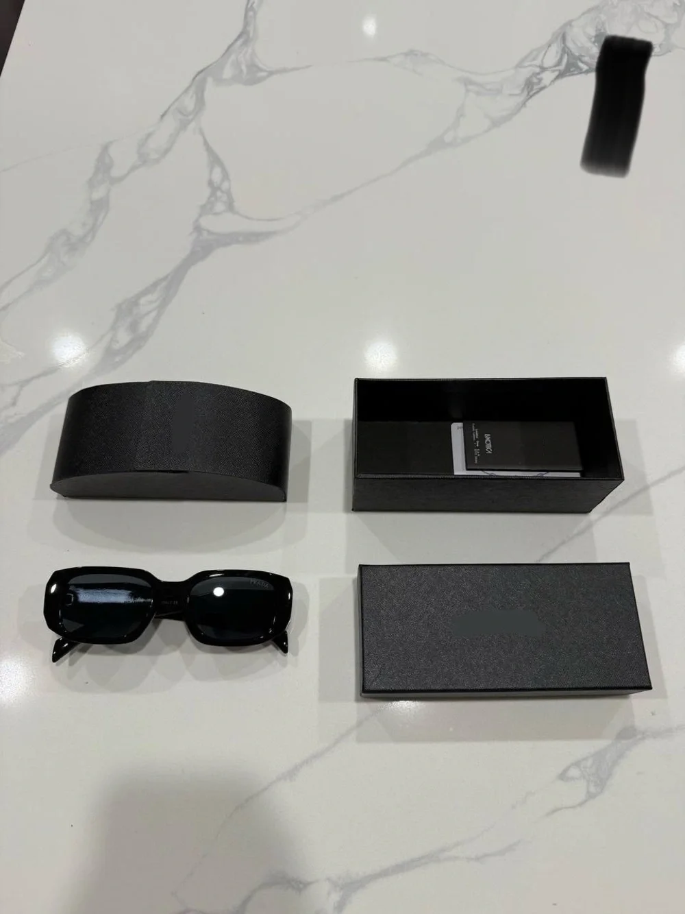 Black Sunglasses with Case - Designer Style
